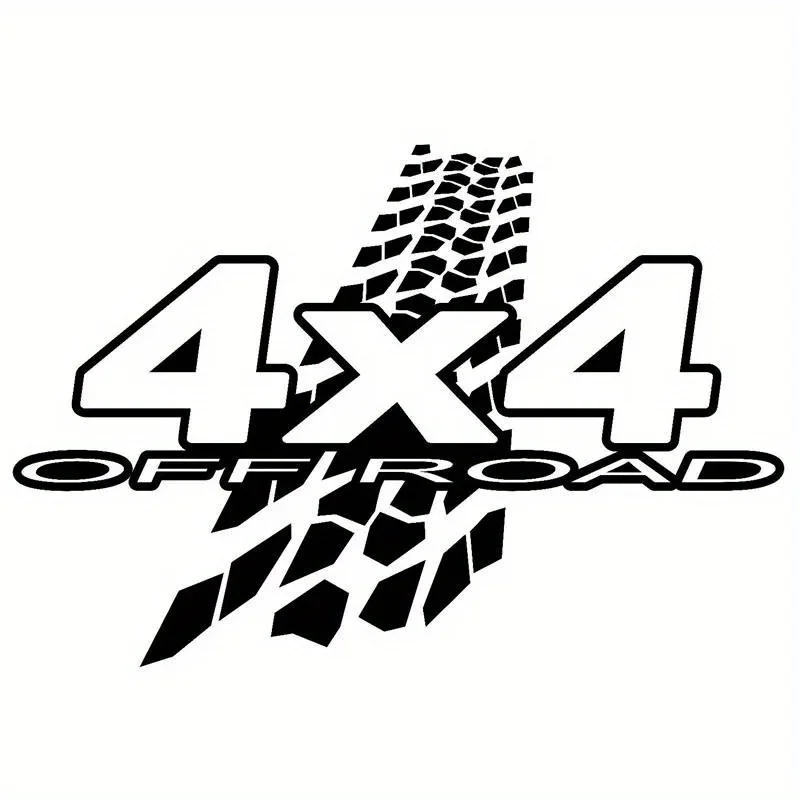 

1PC 20cm 4x4 Offroad Tire Track Waterproof Vinyl Sticker For Car Motorcycle Helmet Laptop Decor, Assorted Colors