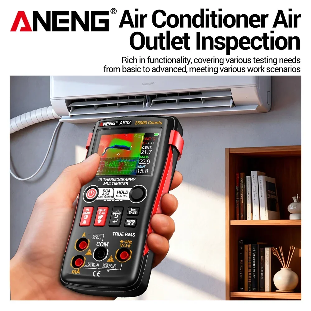 ANENG AR02 Thermal Imager 96*96 IR Resolution 2.4 Inch TFT Screen USB Recharge IR Temperature Detect Thermal Imaging Repair Tool