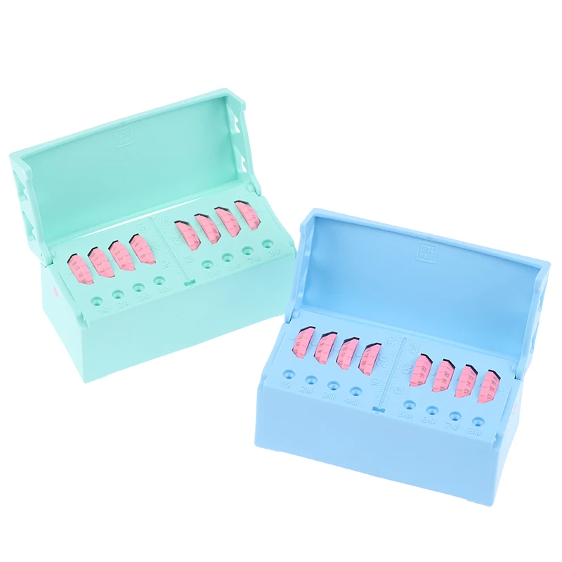 8 Holes Dental Root Endo Files Holder Ruler Burs Box Endo Block Organizers Endodontic File Drill Stand Clinic Instrument