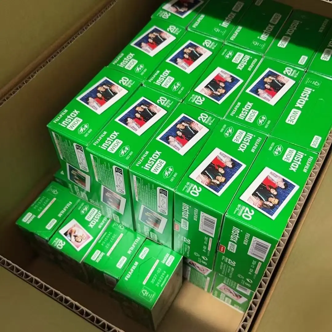 10-100 Sheets 5-inch Photo Paper Fujifilm Instax Wide Film Monochrome Instax White Edge For Fuji Camera WIDE 300/400 Link Wide
