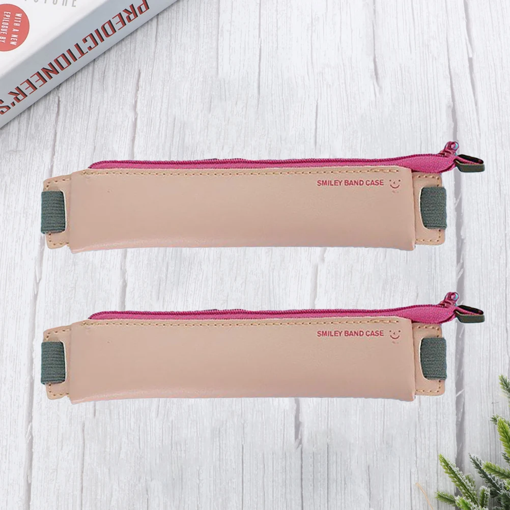 

2 Pcs Pencil Case Simple Bag Protective School High-end Custom Pouch Pens