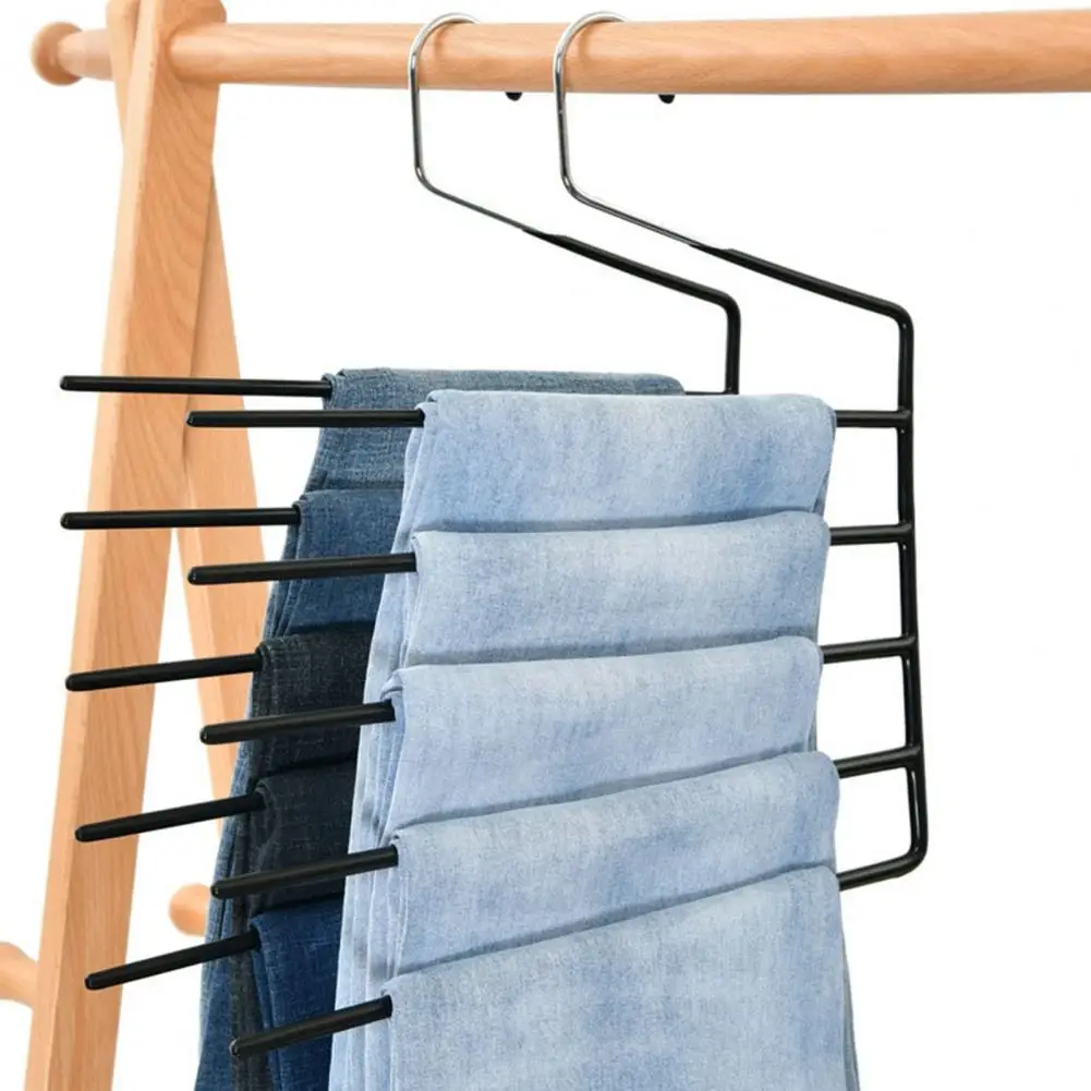 

Pants Rack Organizer Closet Organizer Hangers Efficient Closet Organization Multi-layer Pants Trouser Racks for Space-saving