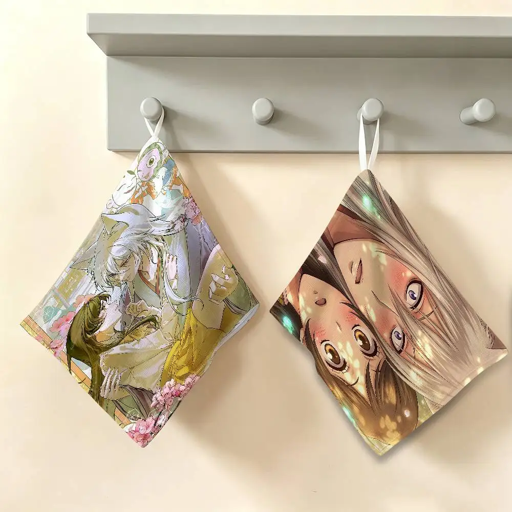 Anime K-Kamisama Kiss Polyester Cotton Hanging Kitchen Towel, Soft Hand Wiping Towel, Reusable for Kitchen Bathroom Home