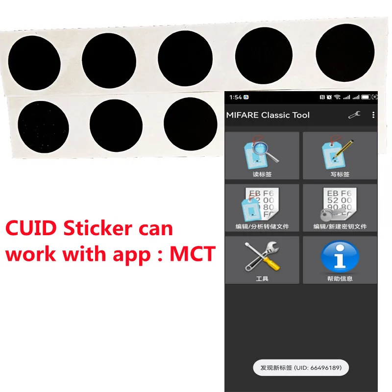CUID Tag Gen2 electronic rewritable smart key NFC clone token ISO14443 changeable sticker IC 13.56Mhz RFID replica badge