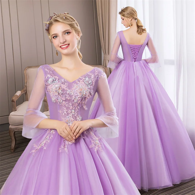 

2023 New Purple Yarn Dress