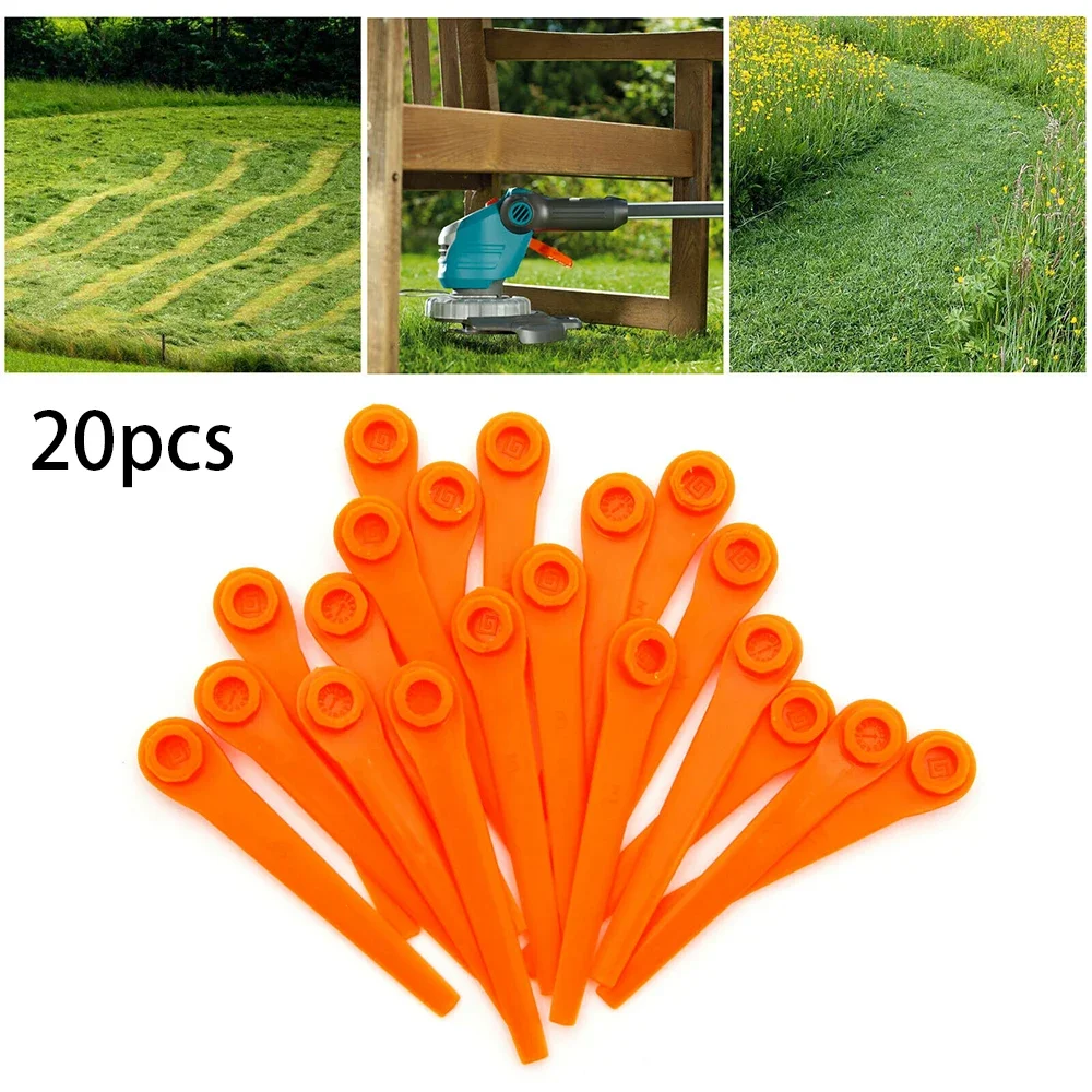 

20Pcs Plastic Grass Trimmer Blades Replacement For Gardena-9823 9825 9820 9821 Garden Trimming Lawn Tools Accessories