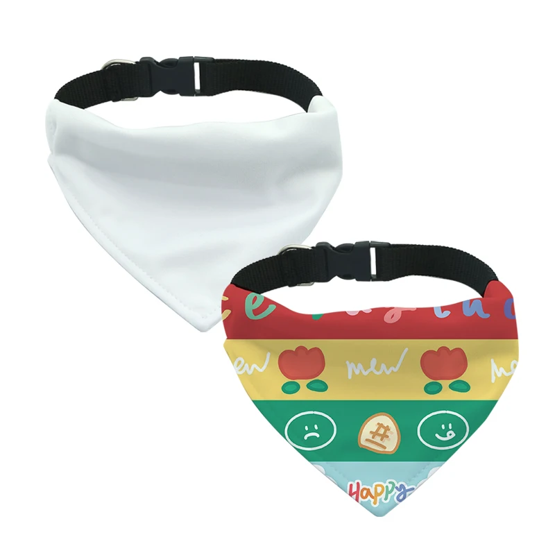 10pcs/lot Sublimation Blank Dog Cat Bib Pet Collar Neckerchief Dye Ink Transfer DIY Craft Transfer by Flat Heat Press