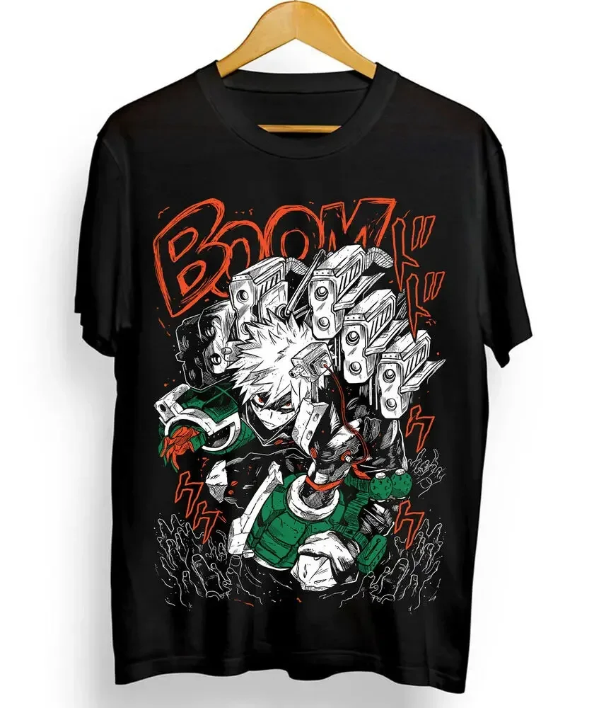 

Bakugou T-Shirt Izuku Midoriya Deku Hero Midoriya Izuku Black Shirt Graphic T Shirts Y2k Top Women Clothing Oversized