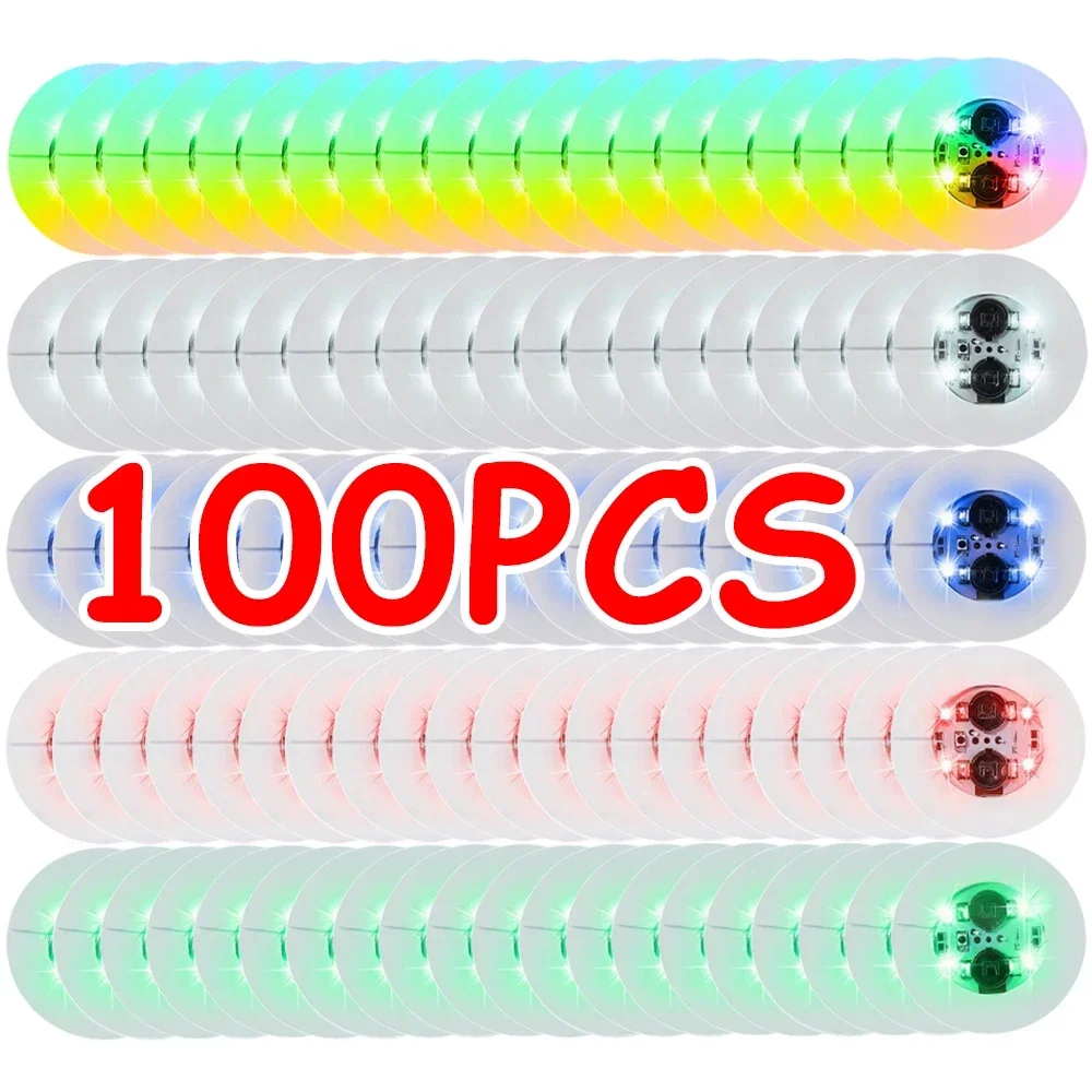 100PCS Wholesale Set LED Light Up Coasters Bottle Flashing Lights Sticker Party Wedding Birthday Bar Wine Drinks Luminous Decor