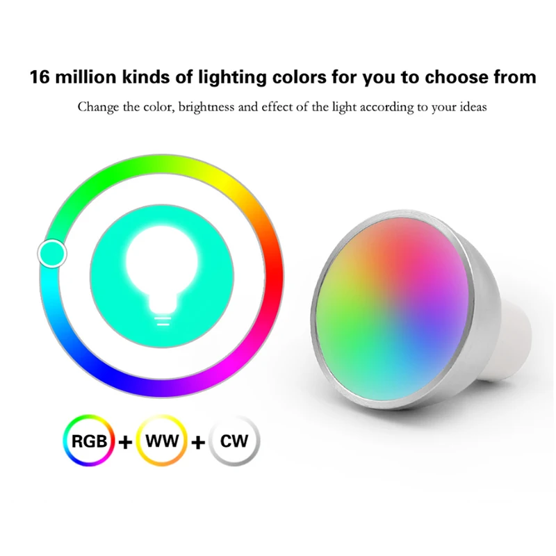 الذكية LED مصباح الأضواء لمبة RGB + CW الأضواء الذكية ضوء لمبة 28 المصابيح بقعة ضوء 5 واط قابل للتعديل لون الذرة ضوء لمبة