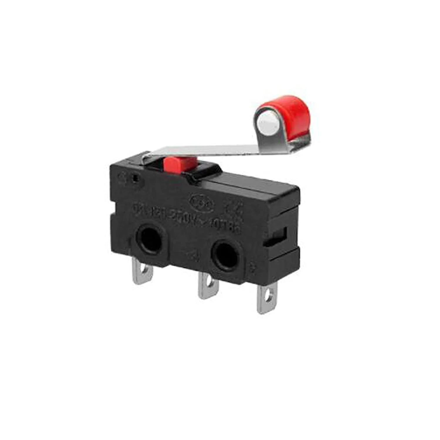 10ชิ้นสวิตช์จำกัดที่มีแขนลูกกลิ้งชั่วขณะ AC 250V 5A SPDT 1NO 1NC สแน็ปอิน3pin ปกติเปิดสวิตช์จำกัด