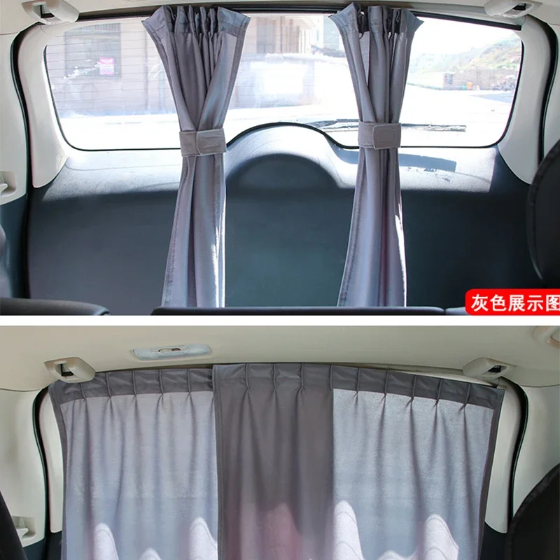 1Pair Car Curtain Rear Window Sunshade Universal VIP Car Van SUV Window Curtains Sunshade Visor Kit Van Life Camper Accessories