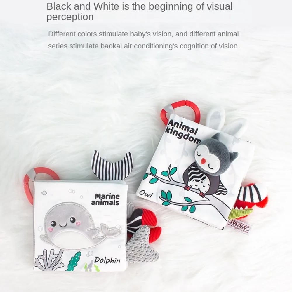 

Not Be Torn Infant Baby Cloth Book Animal Tails High Contrast Quiet Cloth Book Soft Toddler Toy Soft Baby Books Tactile Training