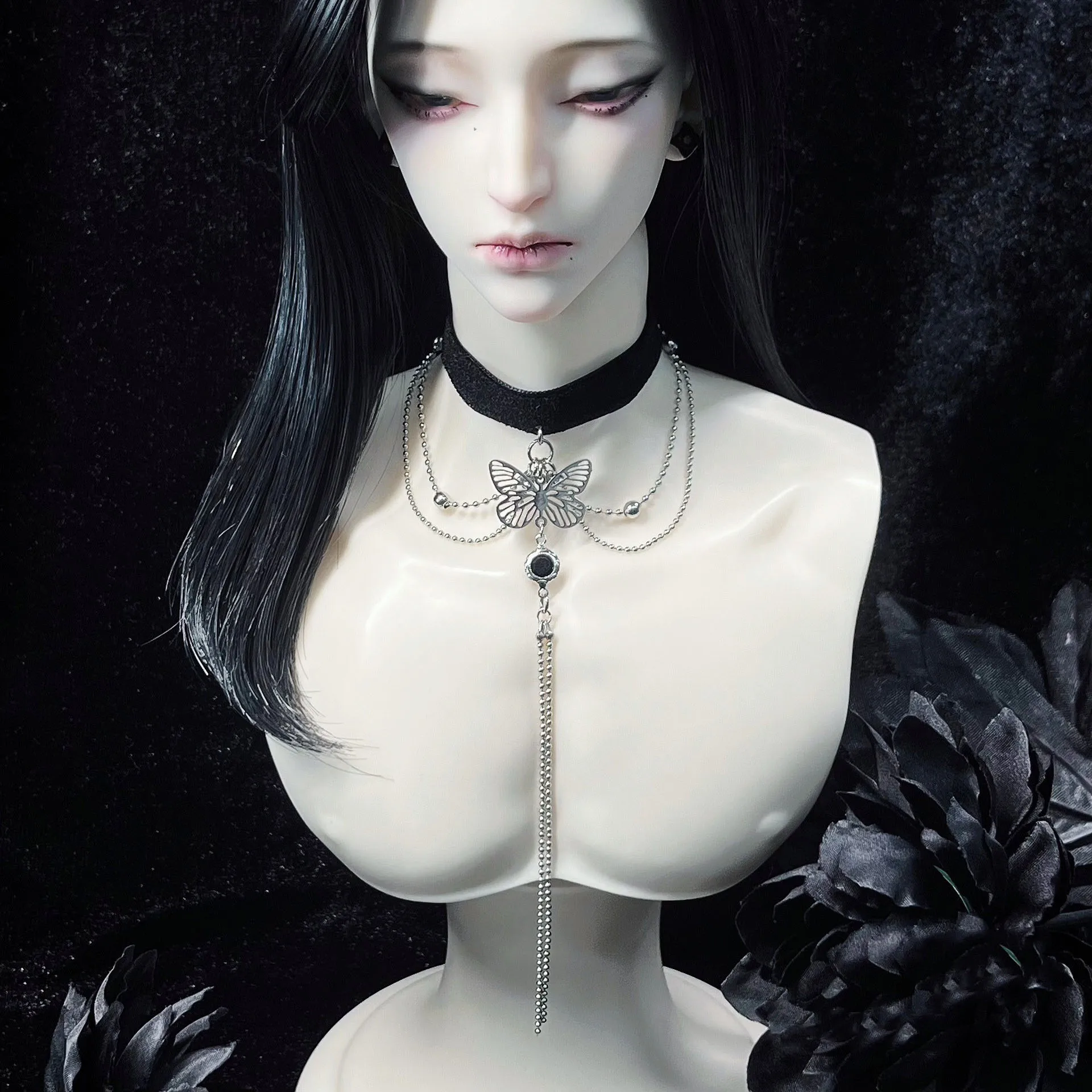 Toys 1/3 BJD Doll Necklace Butterfly Ornament, Uncle Size Chest Embellished Chain Accessories