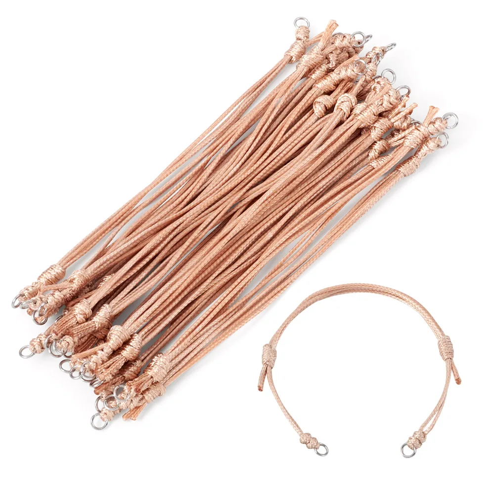20Pcs 23.5cm Handmade Braided Bracelet Making Adjustable Waxed Polyester Cord Bracelet For DIY Jewelry Findings Gifts image 2