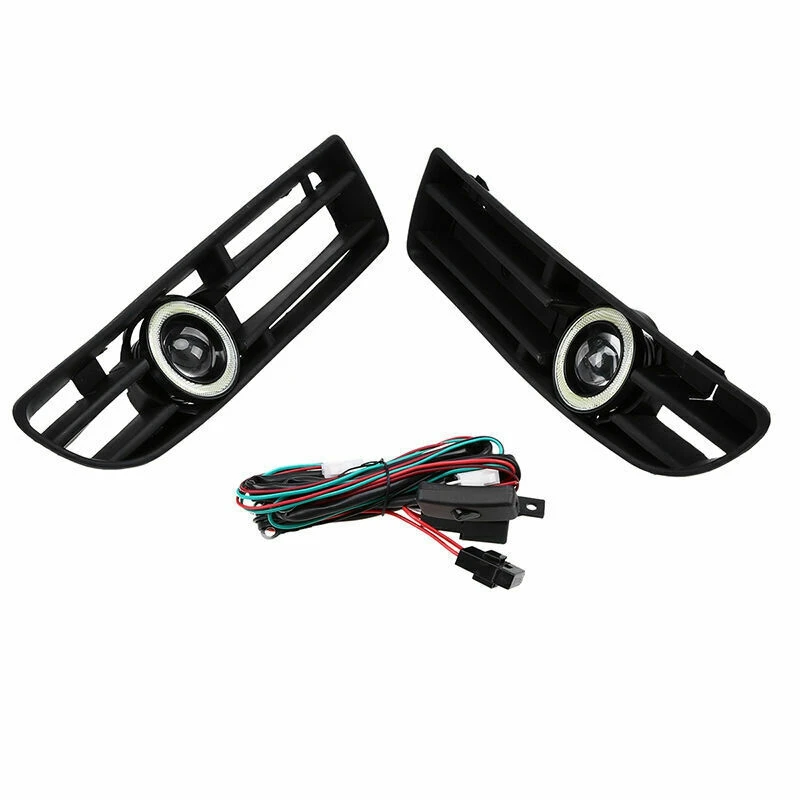 Griglie per fendinebbia per paraurti anteriore a LED Angel Eyes per auto per Golf MK4 1998-2004