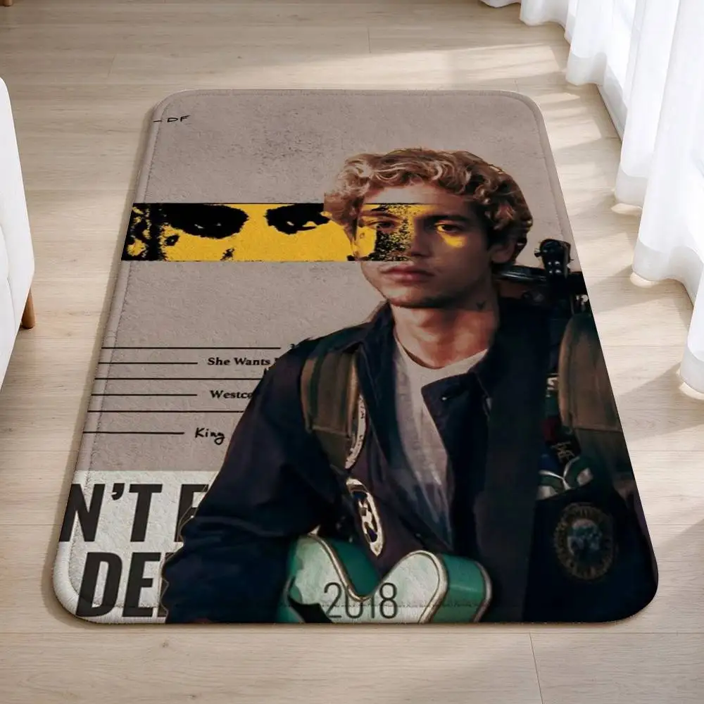 Dom-Singer D-Dominic Fike Short Plush Non-Slip Floor Mat, Easy to Clean, for Bathroom Door & Bedroom Door