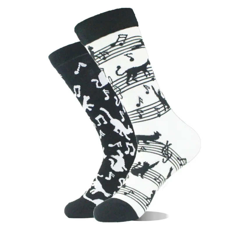 Creative Irregular AB Style Women Men  Fashion Personality Street Fashion Giraffe Duck Sheep Airplane Print Socks