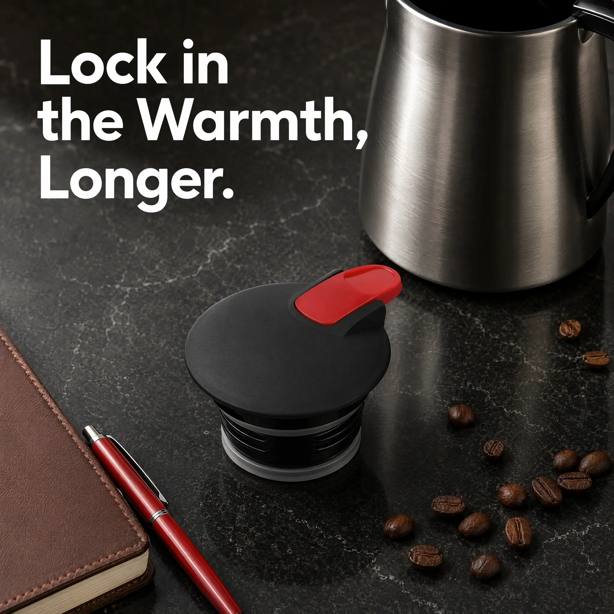 Coffee Carafe Replacement Lid Black Red Thermal Coffee Kettle Cover Universal Pot Lid Accessory for Home Restaurant Use