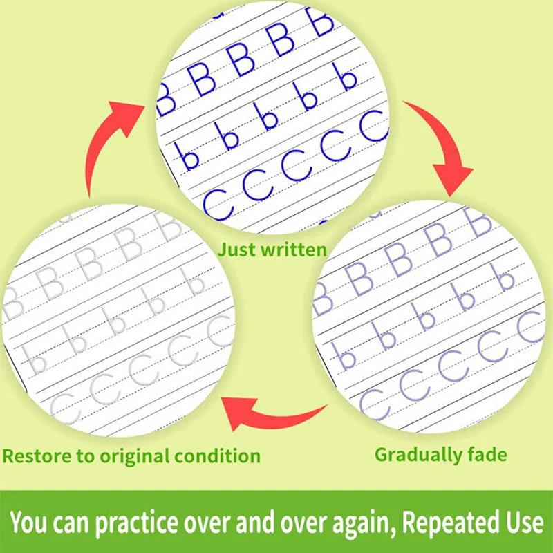 4 Pcs Tiny Thinkers Tracetrek Workbook Magic Grooved Practice Copybook Reusable Preschool Workbooks Pen Control Training Libros