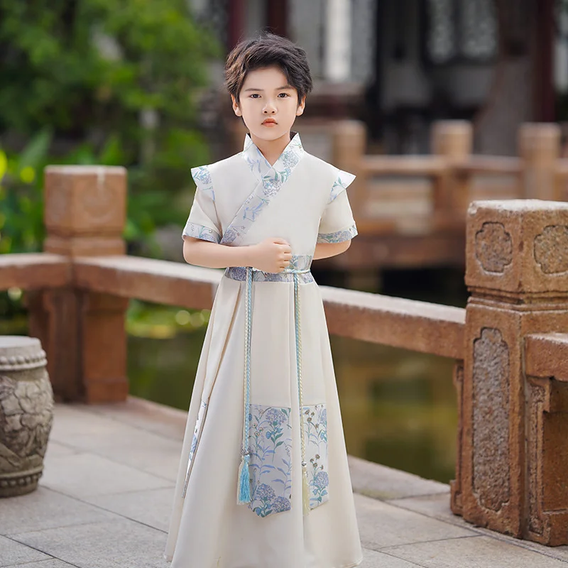 

Children's Han Suit, Boy's Chivalry Ancient Suit, Summer Thin Chinese Style Tang Suit, Guoxue Childe Ancient Style Performance