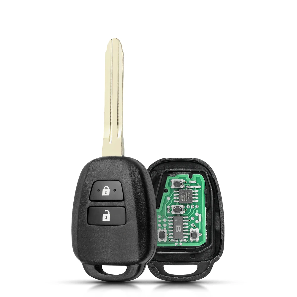 KEYYOU 2ปุ่มรีโมทกุญแจรถ433MHz ASK Fob สำหรับ Toyota Yaris Verso RAV4 2008-2015G H ชิป B71TA