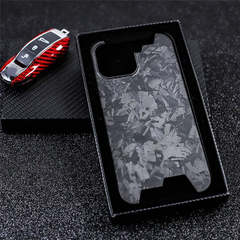 Genuine Carbon Fiber Slim Case for iPhone 13 12 Pro Max Mini Ultra-thin Irregular Forged Togh Armor Cover