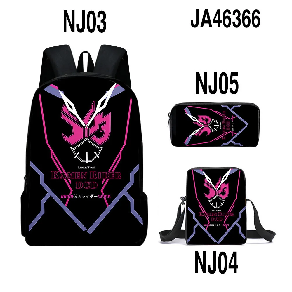 Luxury Novelty Cool Kamen Rider 3D Print 3pcs/Set pupil School Bags Laptop Daypack Backpack Inclined shoulder bag Pencil Case