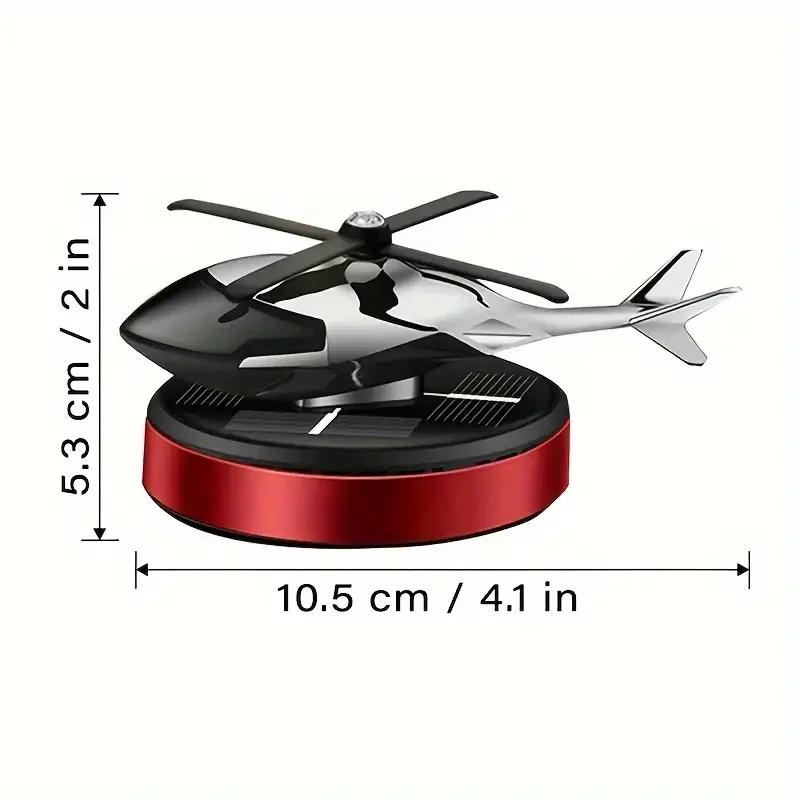 Car Air Freshener, Helicopter Solar Energy Rotating, Aromatherapy, Aviation Al Alloy , Interior Decoration Accessories - Image 2