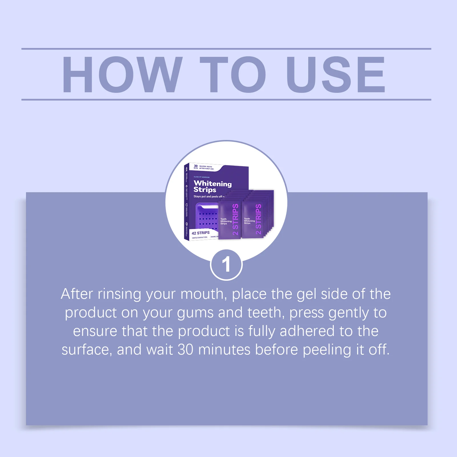 Purple Teeth Brightening Strips Removing Yellow Stains Brighten Tooth Shade Clean Tooth Tartar Fresh Breath Long Last Oral Care