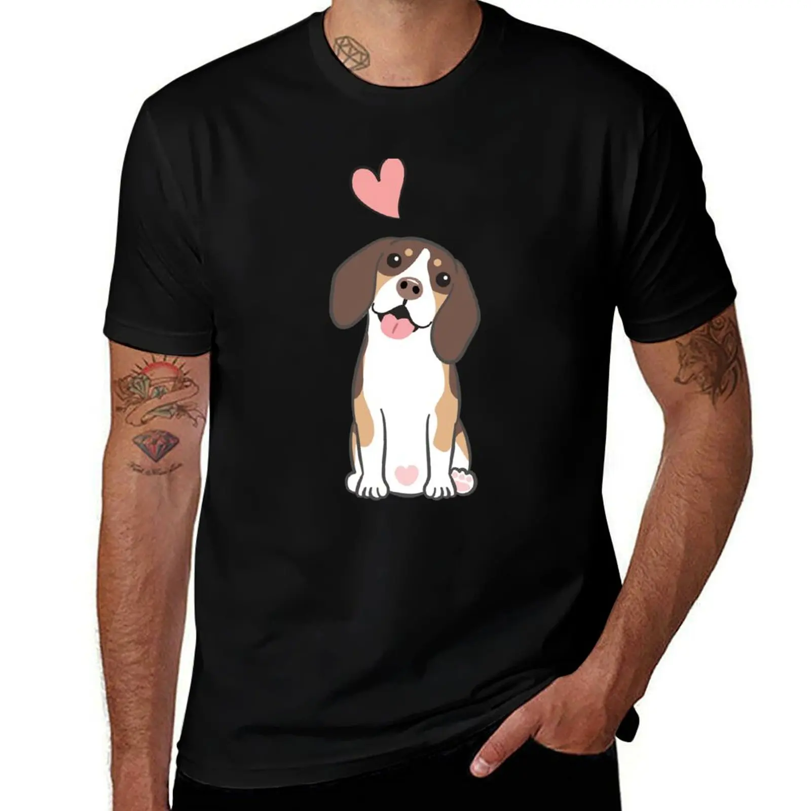 

Love Beagle - Chocolate Tricolor 5 T-Shirt t shirt for man man t shirt cotton high quality t shirts for man pack cotton T-Shirt