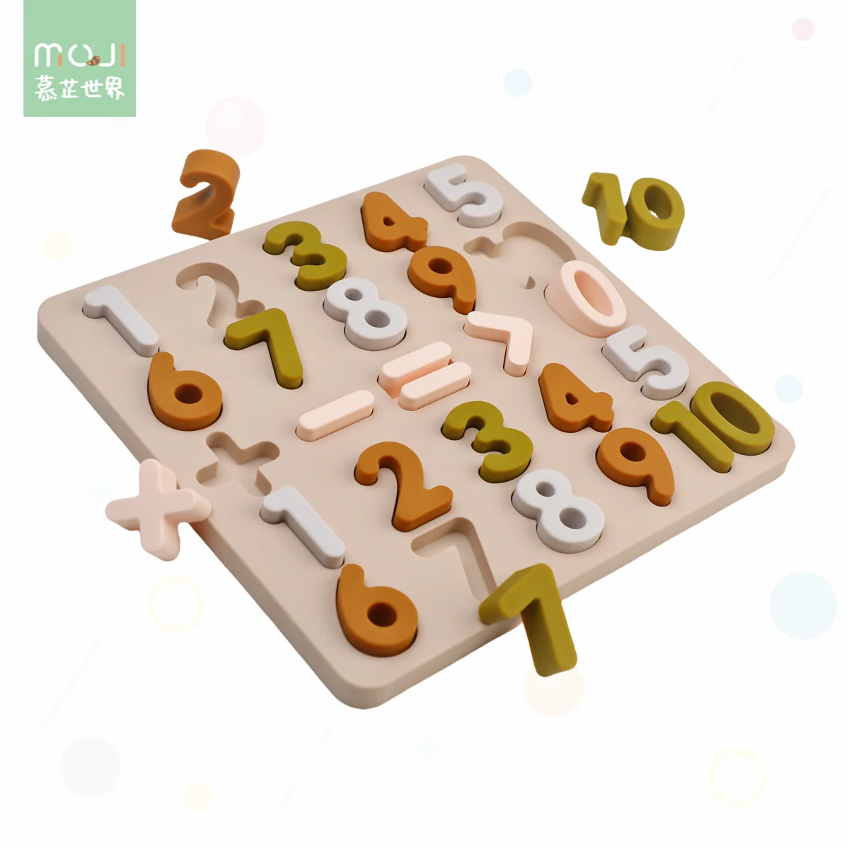 Silicone Montessori Letters Number Puzzle Board Toys Shape Matching For Kids Educational Toys Busy Board Bpa Free Children's Toy