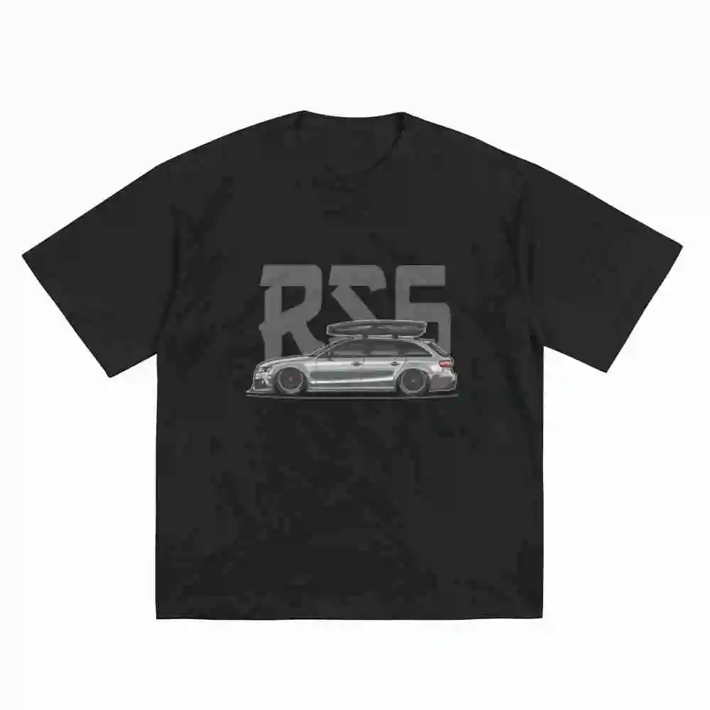 RS6 Avant Touring Mode White Short Sleeve Tee 100% Cotton T-Shirt