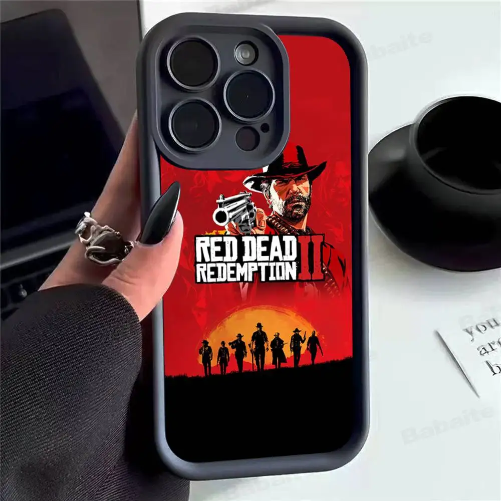 Coque de téléphone Rouge D-Dead R-Redemption 2 pour iPhone 17 16 15 14 13 Pro Max Plus 12 11