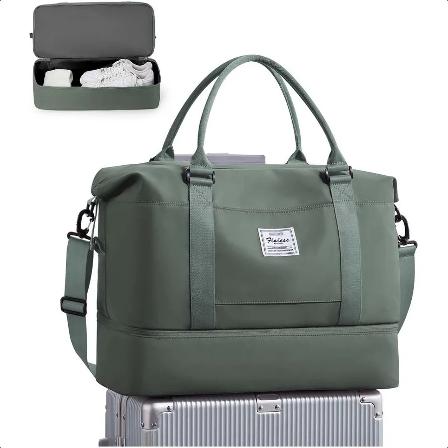 

Travel Duffel Bag Sports Tote Gym Bag Shoulder Weekender Overnight Bag for Women