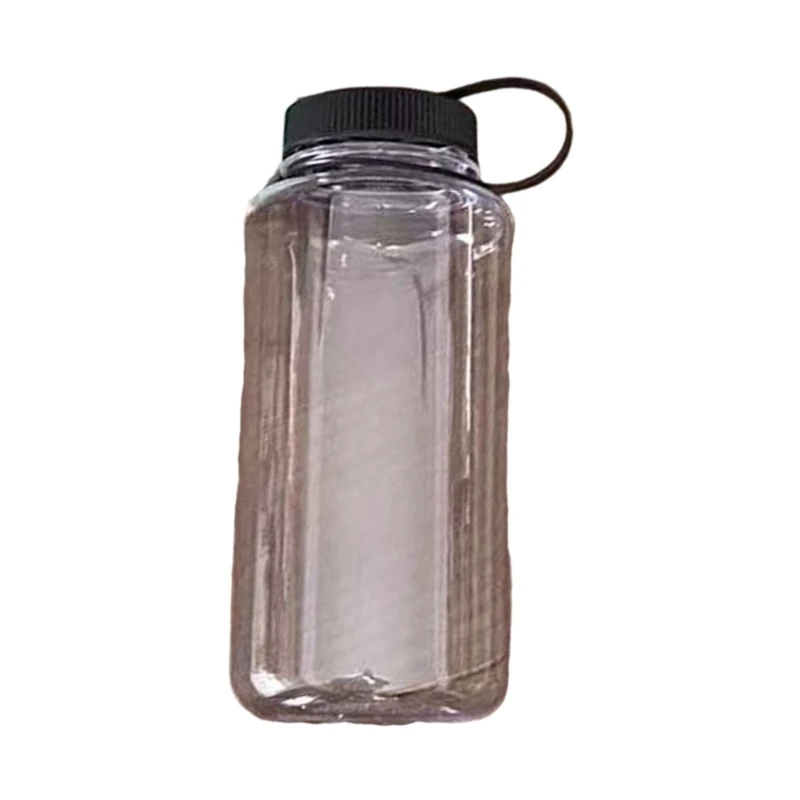 Y1UB LeakProof Sports Water Bottles 1000ml Clear Plastic Bottles Wide Mouths Drinks Cup