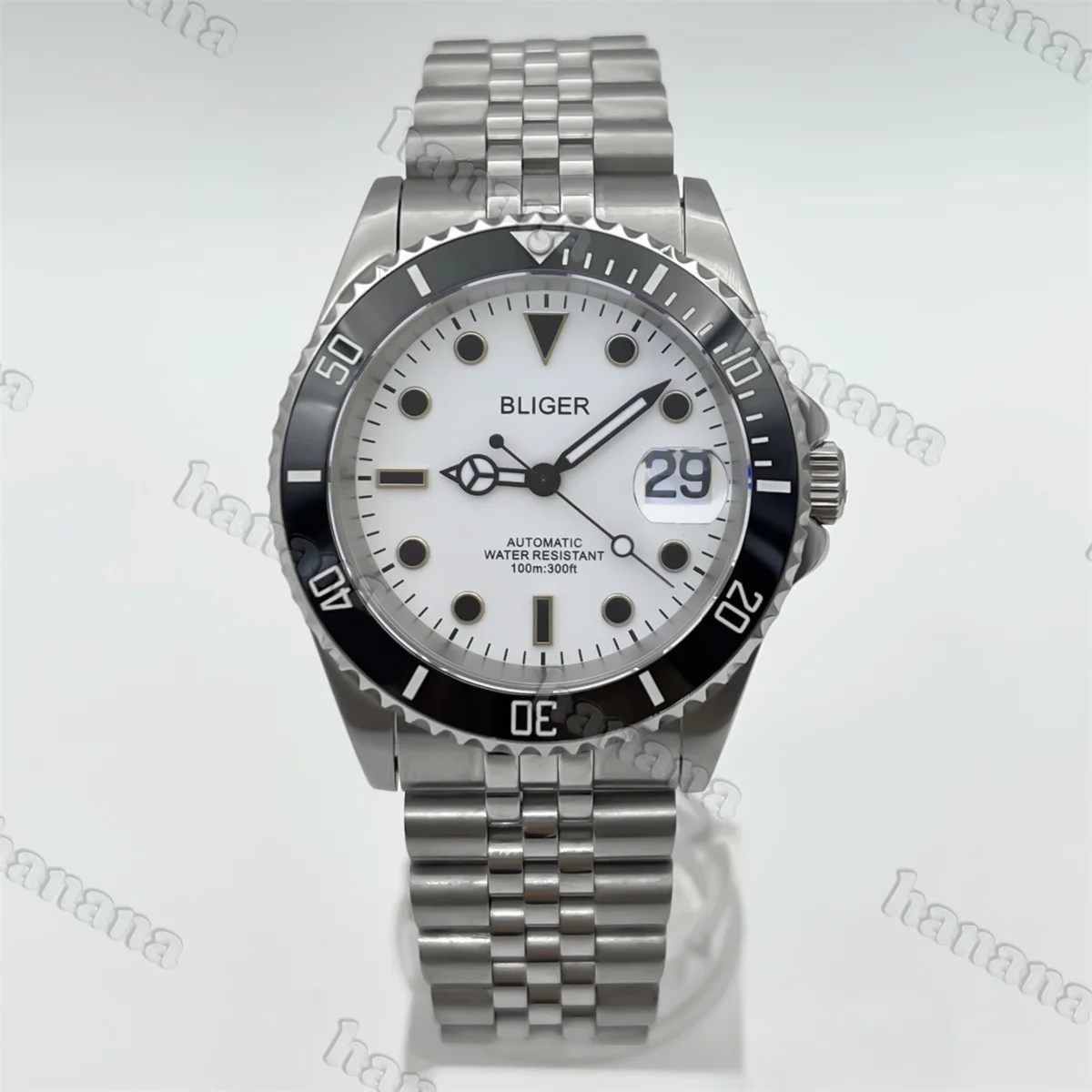 

Diving Men's Watch 36mm C3 Luminous sapphire Glass Nh35A Automatic Mechanical 3.0 Position Date Ceramic bezel rotates 60 clicks