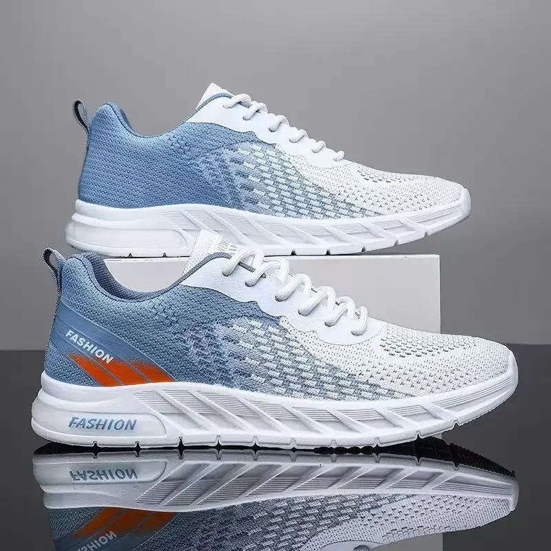 

Mens Running Shoes Breathable Knit Sport Sneakers Cushion Lightweight Casual Gym Athletic Trainers Jogging Tennis Shoes
