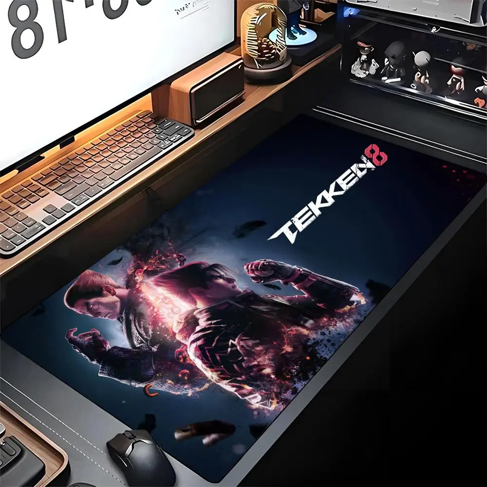 Tekken 8 Mouse Pad Gaming Locking Desk Decor Edge Big Computer Gamer Large Rubber Art Mousepad Laptop Desk Mat