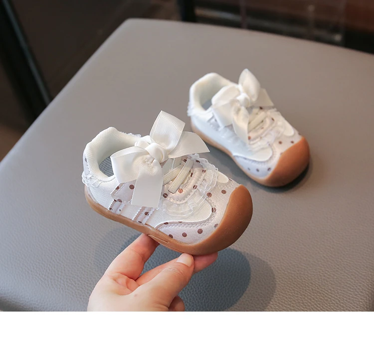 Baby Mädchen Laufschuhe Niedliche Polka Dots Kleinkind Freizeitschuhe Süße Schleifen 2026 Neue Mode Kinder Prinzessin Schuhe Rutschfest – Detail 10