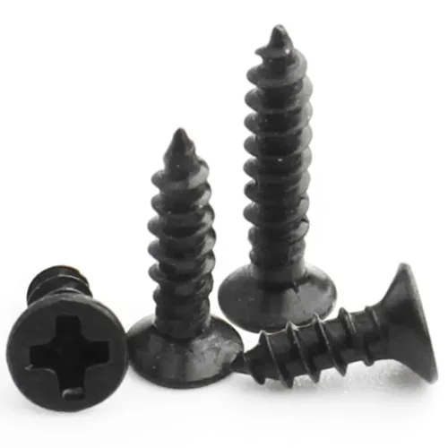 Imagen 2 del producto 100/50/20 piezas M1 M1.2 M1.4 M1.5 M2 M2.6 M3 M3.5 M4 M5 Cruz Negro Acero al Carbono Phillips avellanado cabeza plana tornillo autorroscante