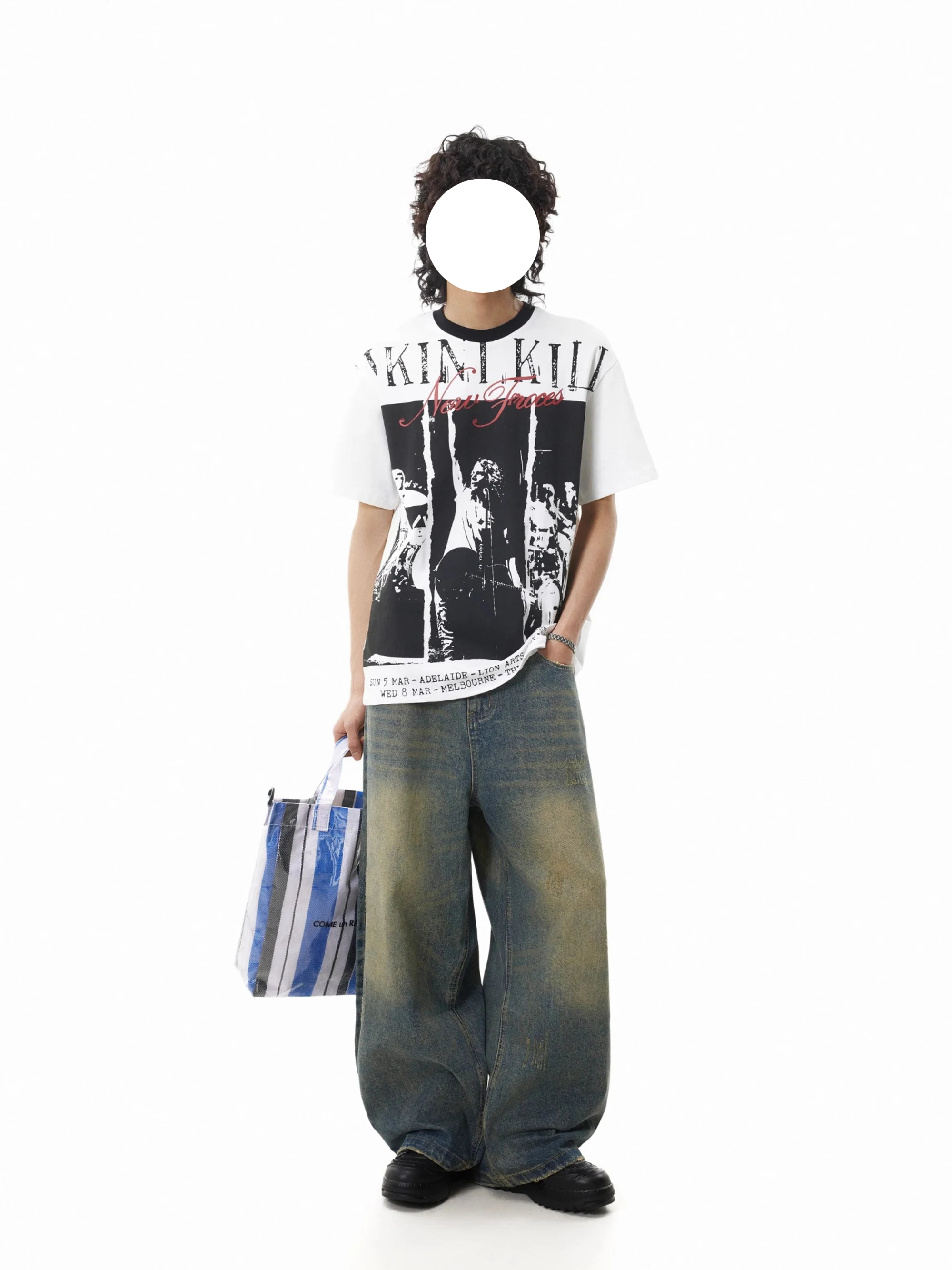 Calças Jeans Casuais Retro Americanas das com Efeito de Lama para Homens e Mulheres, Cintura Alta, Perna Reta, Estilo Baggy