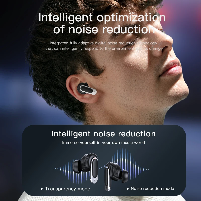 NEW V8 Touch Screen Earphones Convenient Wireless Bluetooth 5.3 Headphones HiFi Stereo Music Headset HD Microphone Call Earbuds