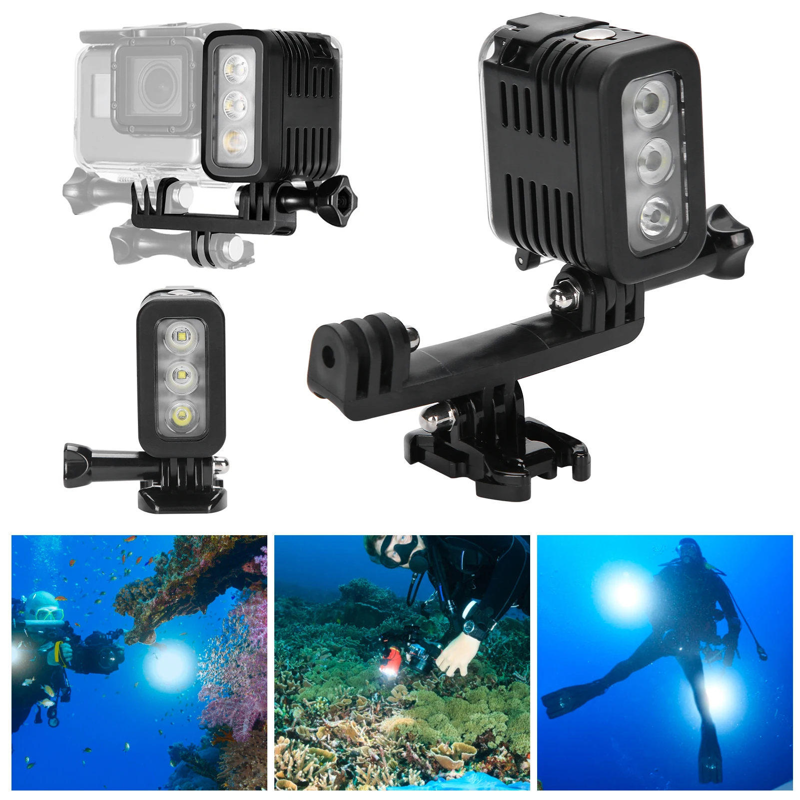 Diving LED Light 45M Waterproof LED Video Diving Fill Light Underwater for    Camera Underwater LED Video Light