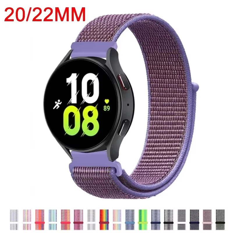 삼성 갤럭시 시계 6/5/4/5pro/4/6 클래식/액티브 2 나일론 루프 스포츠 팔찌 화웨이 시계 GT 4-2-2e-3 스트랩 용 20mm 22mm 밴드