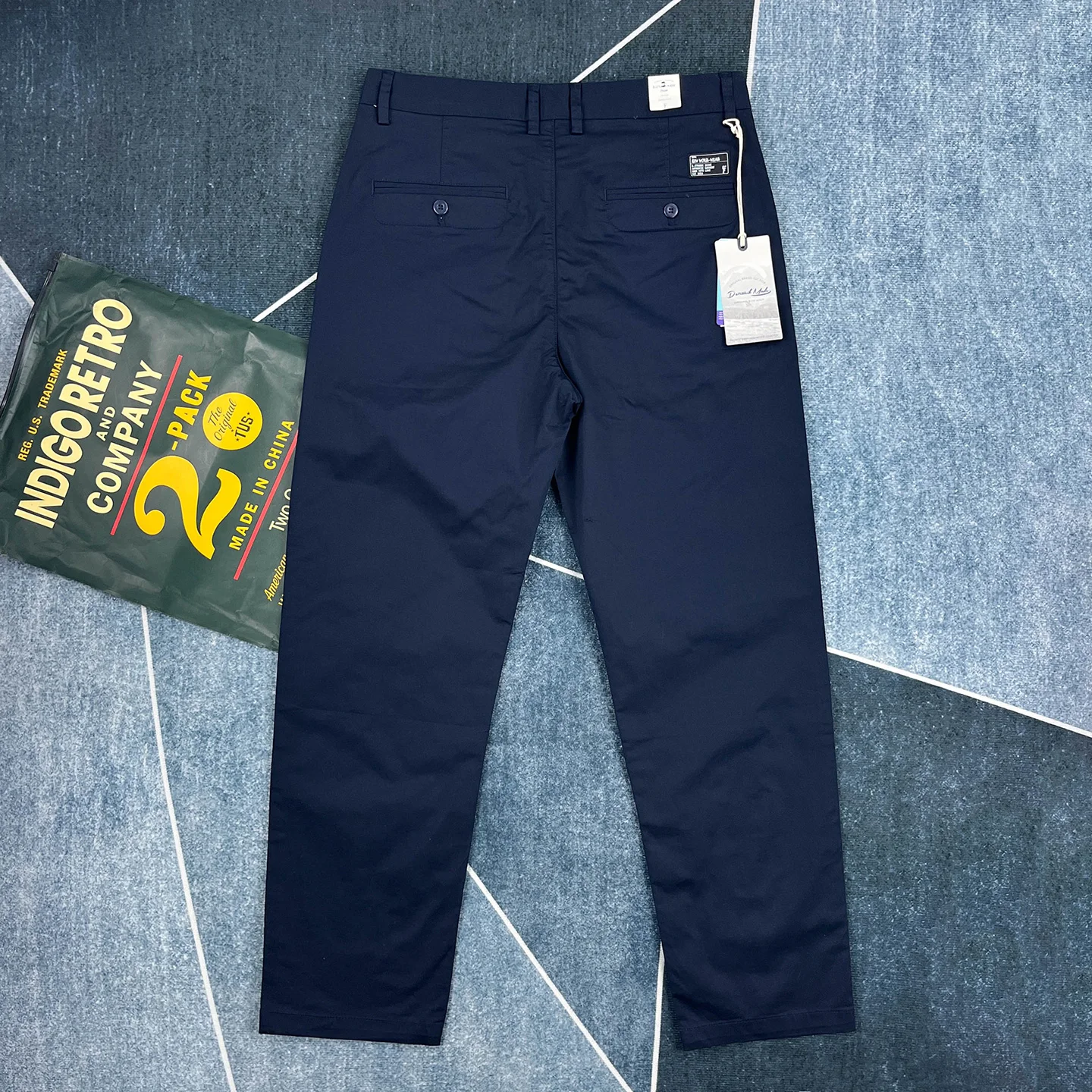 

Spring and summer thin pure cotton straight casual pants for men's Japanese retro micro-stretch work pants