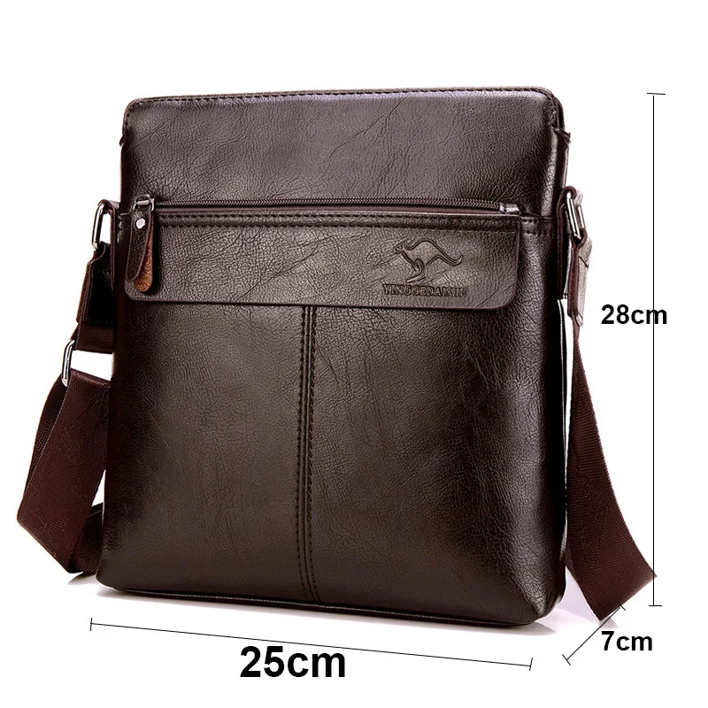 Borsa a tracolla per uomo moda Casual borsa a tracolla retrò in pelle PU elegante borsa a tracolla maschile per il tempo libero