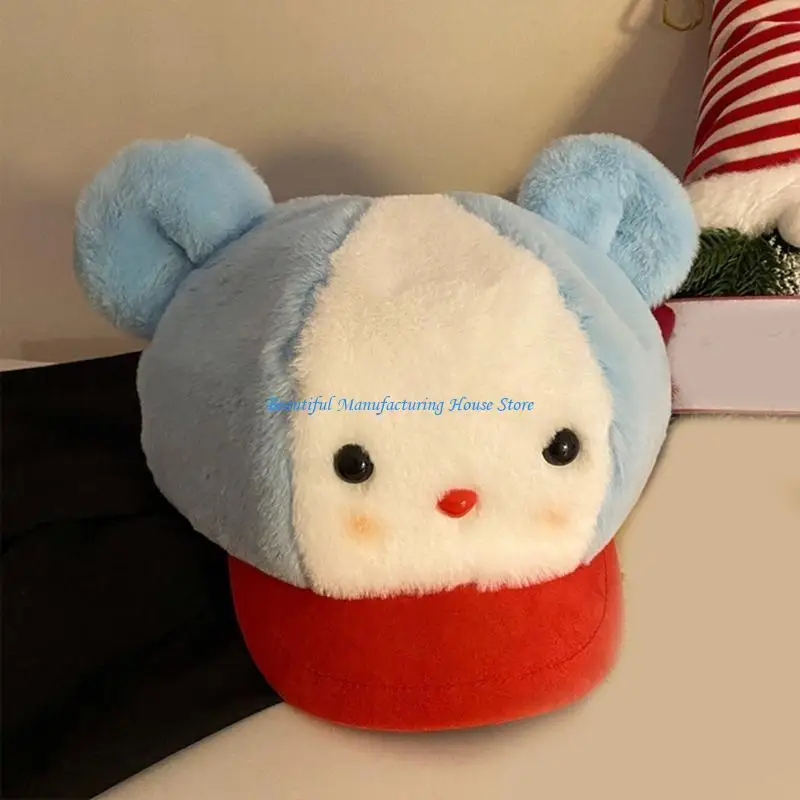 E56A Unique Casual Sport Hat Cartoon Mouse Ear Baseball Hat Furry Ear Adjustable Ear Hats for Travel Photo Props