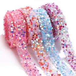 1/5 Yard Self Adhesive Resin Diamond Tape For Bracelet Belt Wedding Dress Decoration Accessories Plastic Sheet Resin Drill Tape