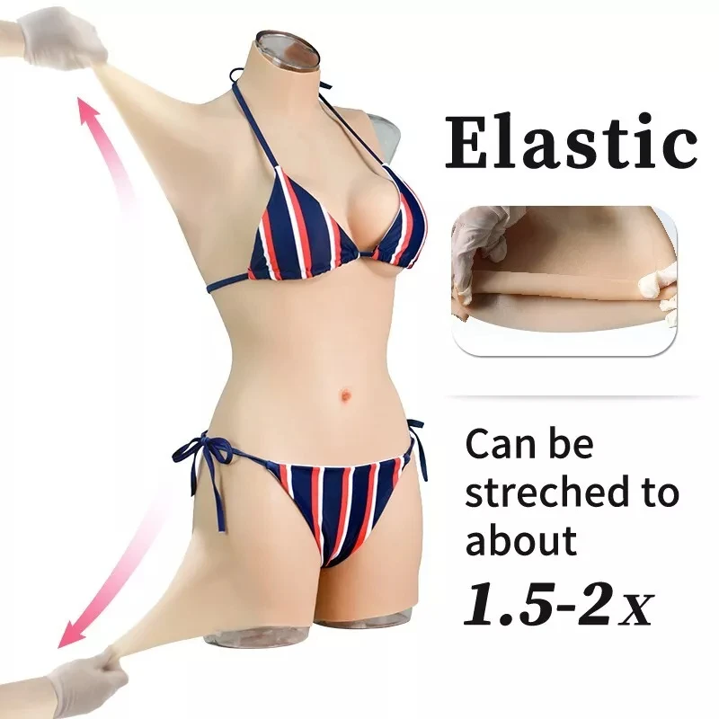 Realistic Diy Inflatable Boobs And Fake Vagina Silicone Bodysuit Up Enhancement Body Suit For Crossdressing Male To Female